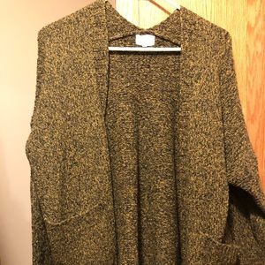 Green M cardigan